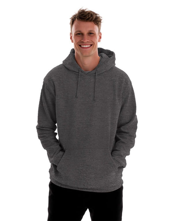 JH001 AWDis College Unisex Charcoal Hoodie Men's Front View