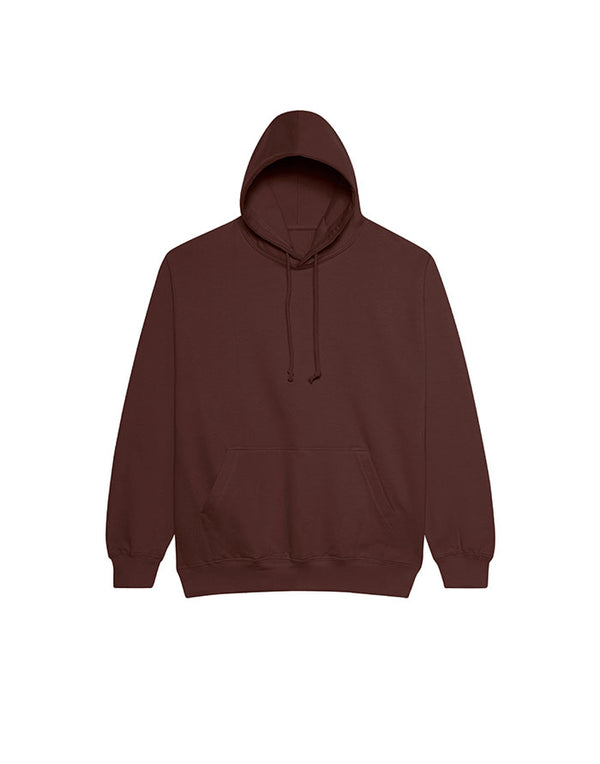 JH001 AWDis College Unisex Chocolate Fudge Brownie Hoodie Flat View