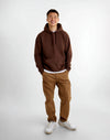 JH001 AWDis College Unisex Chocolate Fudge Brownie Hoodie Men's Full BodyView