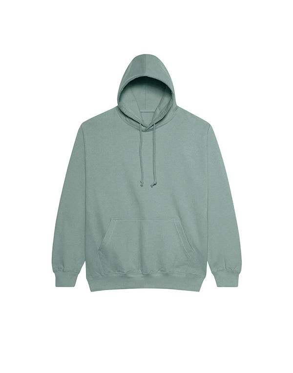 JH001 AWDis College Unisex Dusty Green Hoodie Women's Flat View