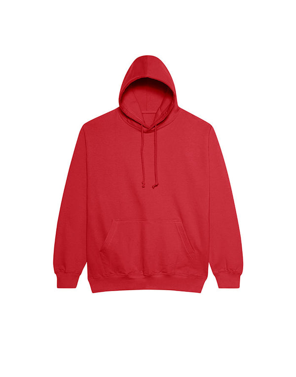 JH001 AWDis College Unisex Fire RedHoodie Flat View