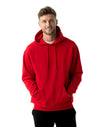 JH001 AWDis College Unisex Fire RedHoodie Men's Front View