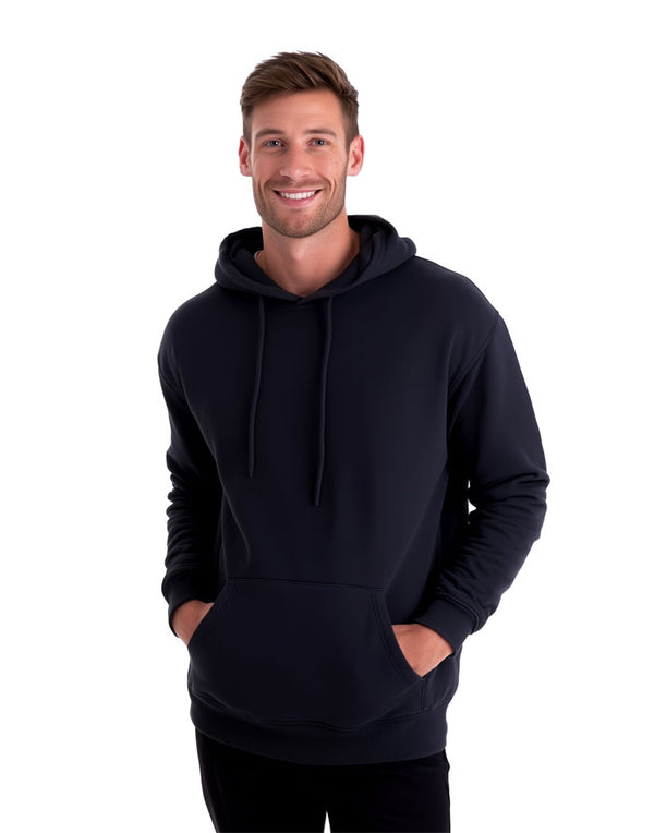 JH001 AWDis College Unisex New French Navy Hoodie Men's Front View