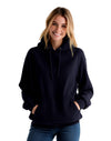 JH001 AWDis College Unisex New French Navy Hoodie Women's Front View