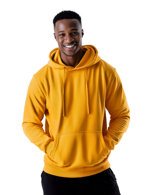 JH001 AWDis College Unisex Gold Hoodie Men's Front View