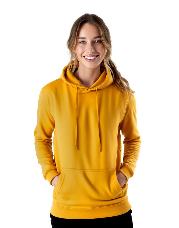 JH001 AWDis College Unisex Gold Hoodie Women's Front View