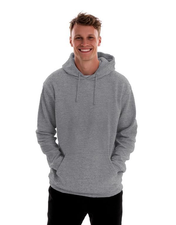 JH001 AWDis College Unisex Graphite Grey Hoodie Men's Front View