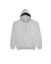 JH001 AWDis College Unisex Heather Grey Hoodie Flat View