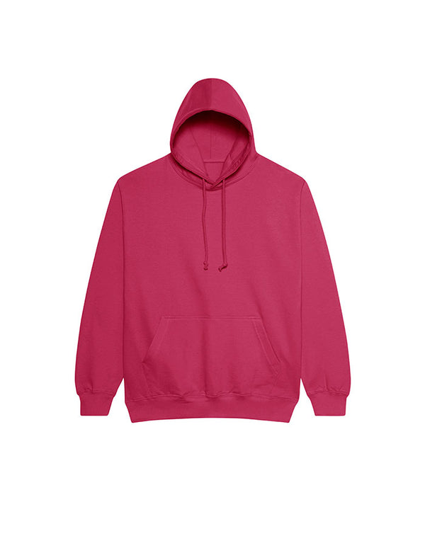 JH001 AWDis College Unisex Hot Pink Hoodie Flat View