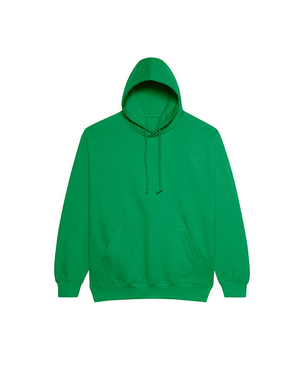 JH001 AWDis College Unisex Kelly Green Hoodie Flat View