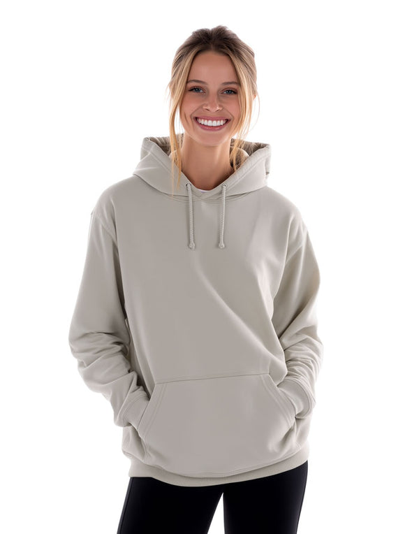 JH001 AWDis College Unisex Natural Stone Hoodie Women's Front View