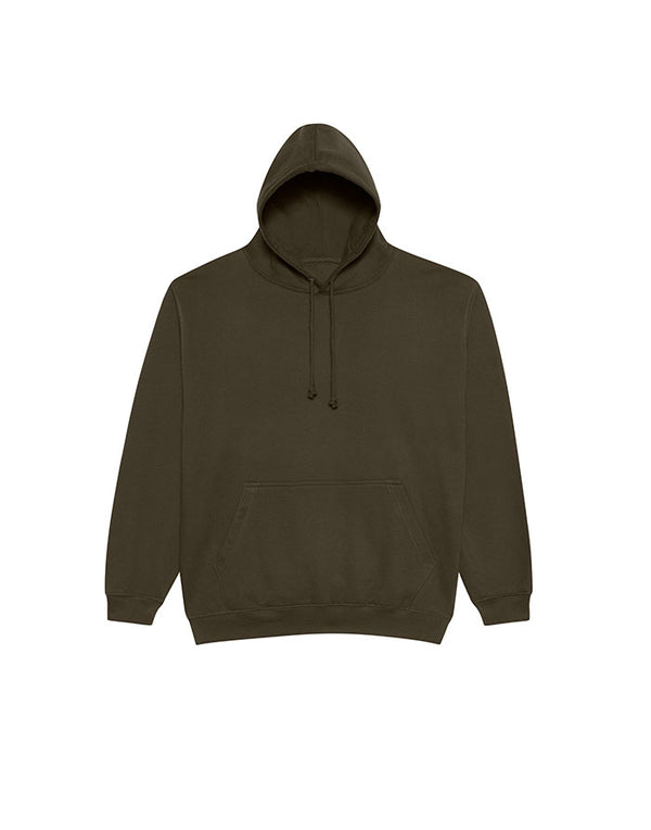 JH001 AWDis College Unisex Olive Green Hoodie Flat View