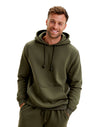 JH001 AWDis College Unisex Olive Green Hoodie Men's Front View