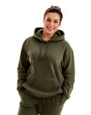 JH001 AWDis College Unisex Olive Green Hoodie Women's Front View