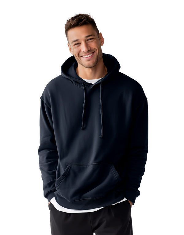 JH001 AWDis College Unisex Oxford Navy Hoodie Men's Front View