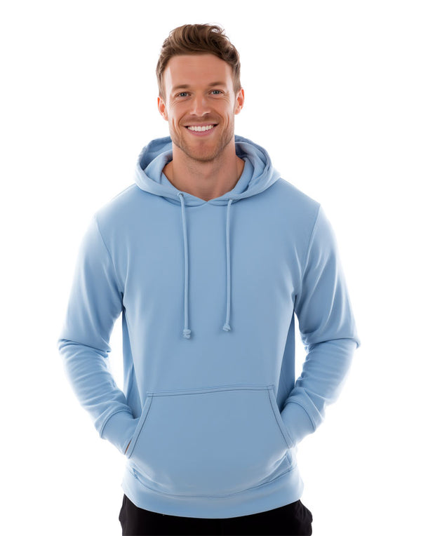 JH001 AWDis College Unisex Sky Blue Hoodie Men's Front View