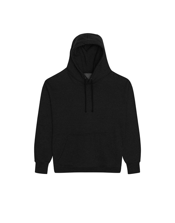 JH001 AWDis College Unisex Black Smoke Hoodie Men's Flat View