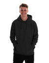 JH001 AWDis College Unisex Black Smoke Hoodie Men's Front View