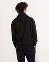 JH001 AWDis College Unisex Black Hoodie Back View