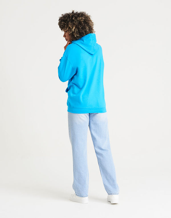 JH001 AWDis College Unisex Hawaiian Blue Hoodie Women's Black View