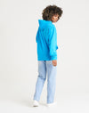 JH001 AWDis College Unisex Hawaiian Blue Hoodie Women's Back View