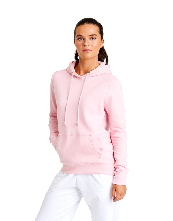 JH001F AWDis Women's Hoodie Baby Pink Front View