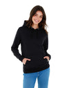 JH001F AWDis Women's Hoodie Black Front View