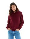 JH001F AWDis Women's Hoodie BurgundyFront View