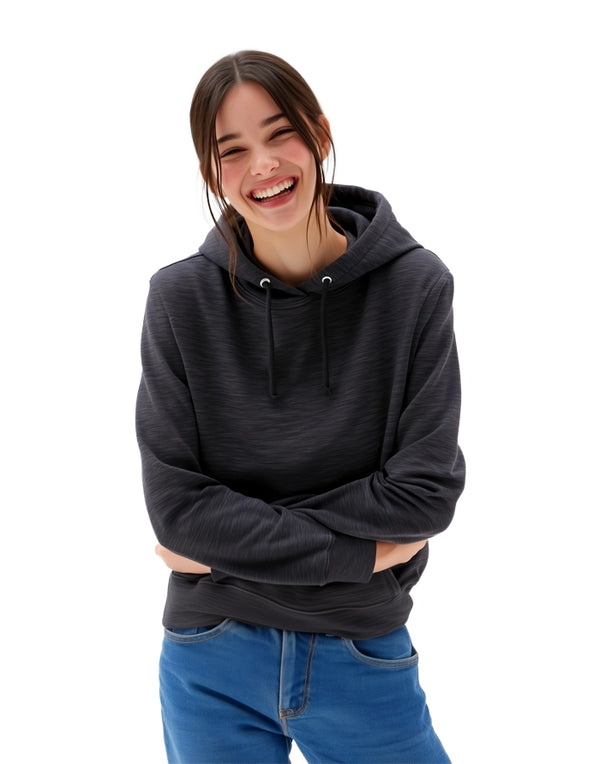 JH001F AWDis Women's Hoodie Charcoal Front View