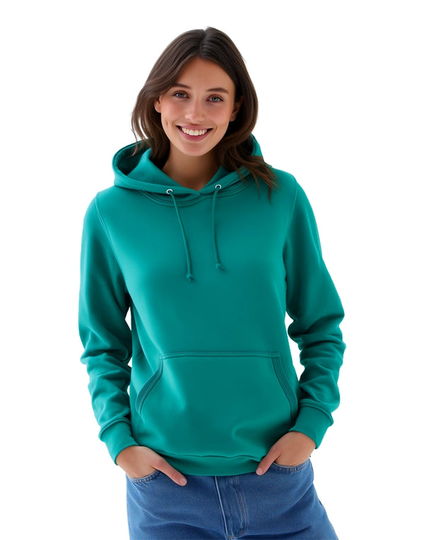 JH001F AWDis Women's Hoodie Jade Green FrontView