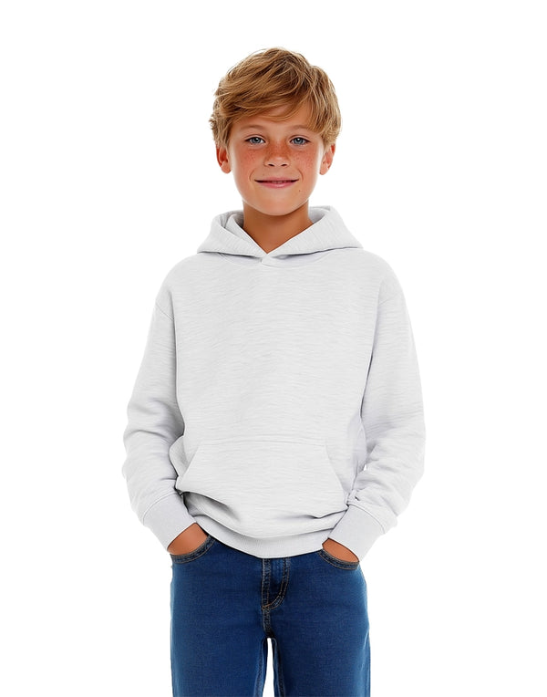 JH001J AWDis Kids Hoodie Ash Grey FrontView