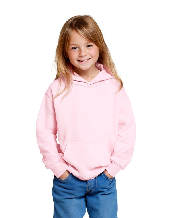 JH001J AWDis Kids Hoodie Baby Pink Front View