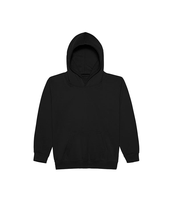 JH001J AWDis Kids Hoodie Black Flat View