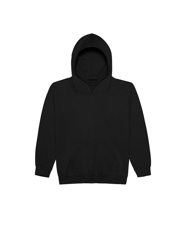 JH001J AWDis Kids Hoodie Black Smoke Flat View