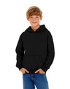JH001J AWDis Kids Hoodie Black Smoke Front View