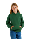 JH001J AWDis Kids Hoodie Bottle Green Front View