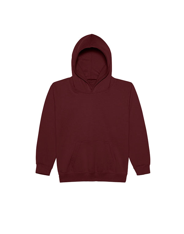 JH001J AWDis Kids Hoodie Burgundy Flat View