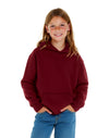 JH001J AWDis Kids Hoodie Burgundy FrontView