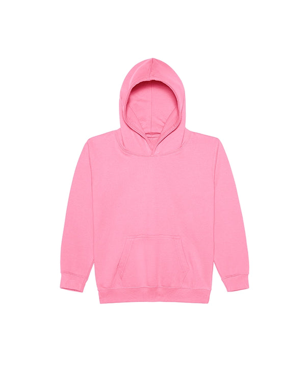 JH001J AWDis Kids Hoodie Candyfloss Pink Flat View