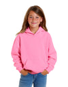 JH001J AWDis Kids Hoodie Candyfloss Pink Front View
