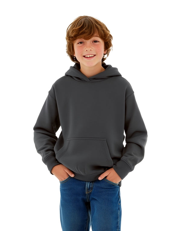 JH001J AWDis Kids Hoodie Charcoal Front View