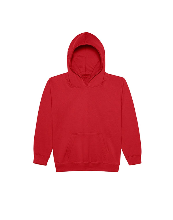 JH001J AWDis Kids Hoodies Fire Red Flat View