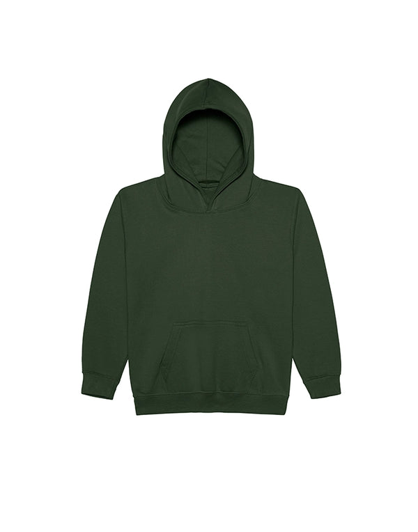 JH001J AWDis Kids Hoodie Forest Green Flat View