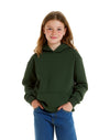 JH001J AWDis Kids Hoodie Forest Green Front View