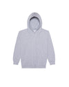 JH001J AWDis Kids Hoodie Heather Grey Flat View