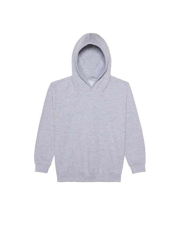 JH001J AWDis Kids Hoodie Heather Grey Flat View