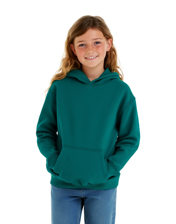 JH001J AWDis Kids Hoodie Jade Green Front View
