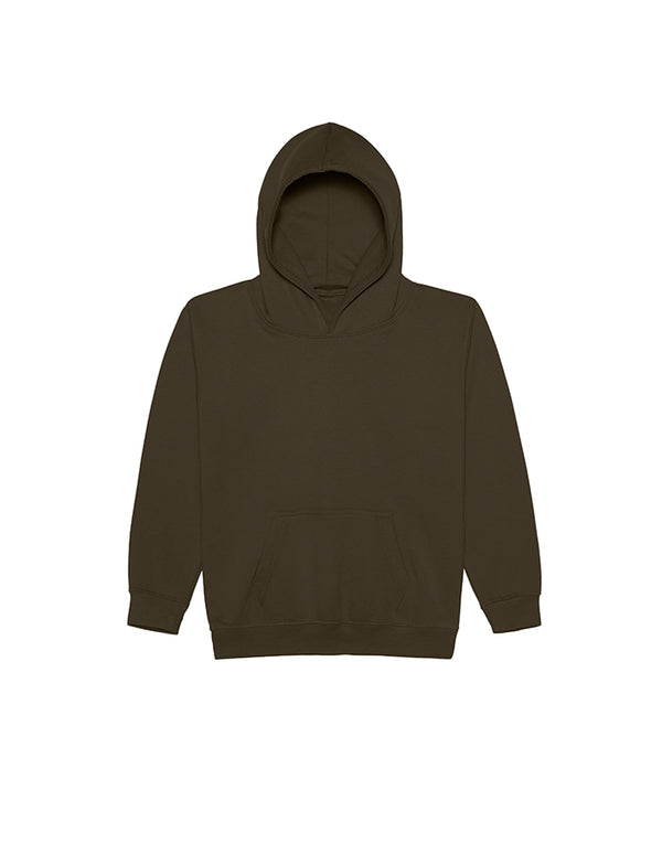 JH001J AWDis Kids Hoodie Olive Green Flat View