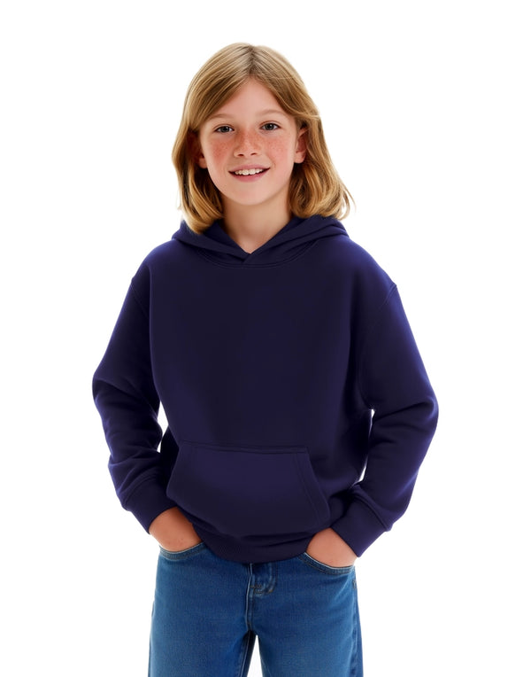 JH001J AWDis Kids Hoodie Oxford Navy Front View