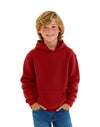 JH001J AWDis Kids Hoodie Red Chilli Front View